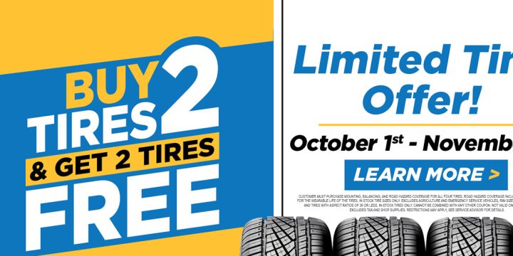 Buy 2 Tires Get 2Tires Free